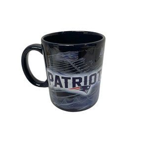 NFL New England Patriots Chrome Black Coffee Mug Porcelain #771H 14oz Cup